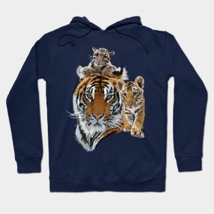 Bengal tiger and hazy tiger Hoodie